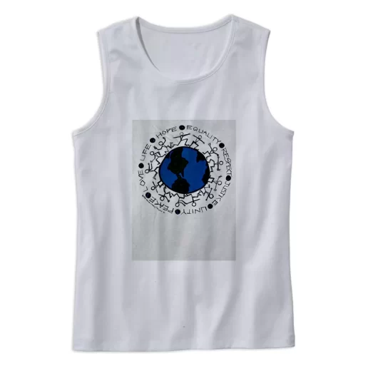 Vintage Justice Equality Unity Peace Earth Day Tank Top 1