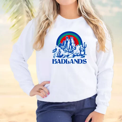 Vintage Sweatshirt Badlands National Park Earth Day Idea 1