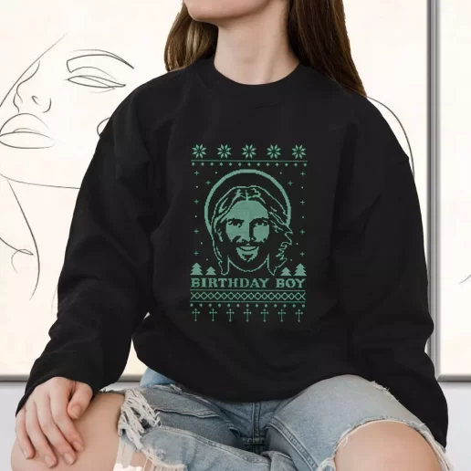 Vintage Sweatshirt Birthday Boy Jesus 1