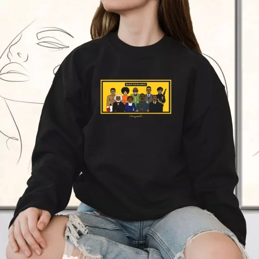 Vintage Sweatshirt Black Excellence Ali Frederick Douglass Angela Davis Harriet Tubman Sebi Malcolm X Martin Luther King 1