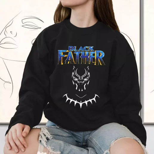 Vintage Sweatshirt Black Father Marvel Fan Gift for Father Day From Daughter 1