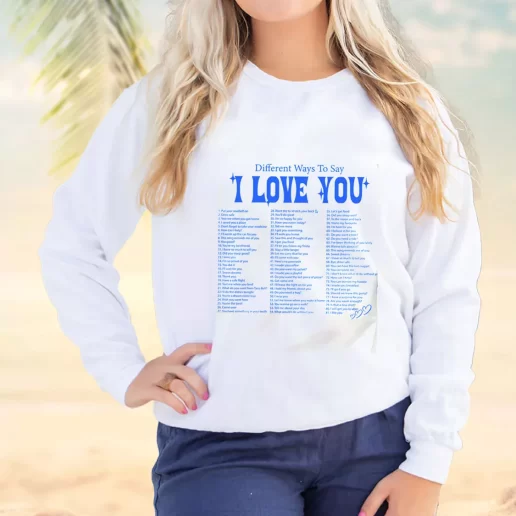 Vintage Sweatshirt Different Ways Say I Love You Plus Size Christmas Sweater 1