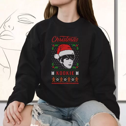 Vintage Sweatshirt Funny Kpop Jungshook Kookie Holiday Xmas Outfits 1