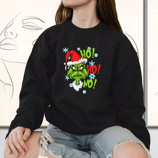 Vintage Sweatshirt Grinch mashup santa ho ho ho Holiday Xmas Outfits 1