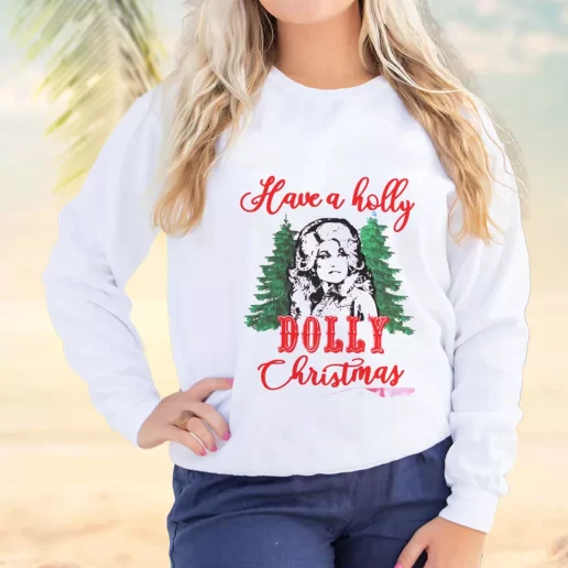 Vintage Sweatshirt Have A Holly Dolly Parton Christmas Plus Size Christmas Sweater 1