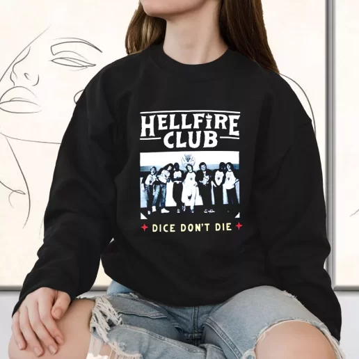 Vintage Sweatshirt Hellfire Club Dice Dont Die 1