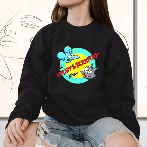 Vintage Sweatshirt Itchy And Scratchy Show Rocket 1