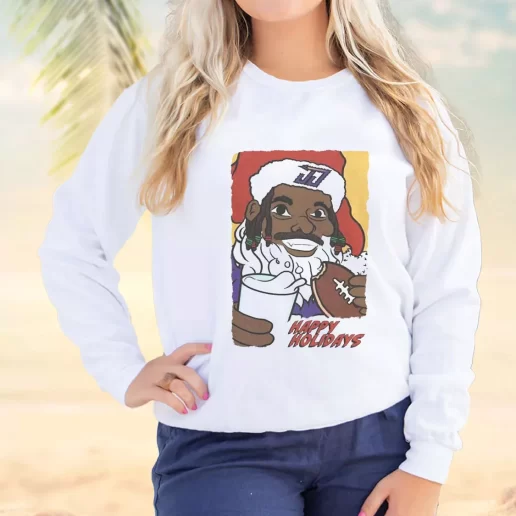 Vintage Sweatshirt Jetta Claus Happy Holiday Plus Size Christmas Sweater 1