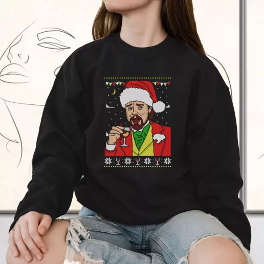 Vintage Sweatshirt Leonardo DiCaprio Meme Christmas Holiday Xmas Outfits 1