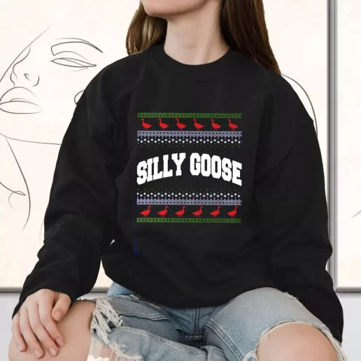 Vintage Sweatshirt Silly Goose Tacky Ugly 1