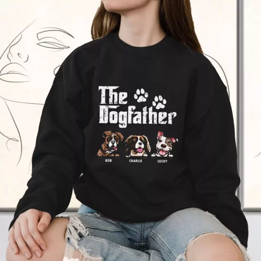 Vintage Sweatshirt The Dog Father Gift for Father Day From Daughter 1