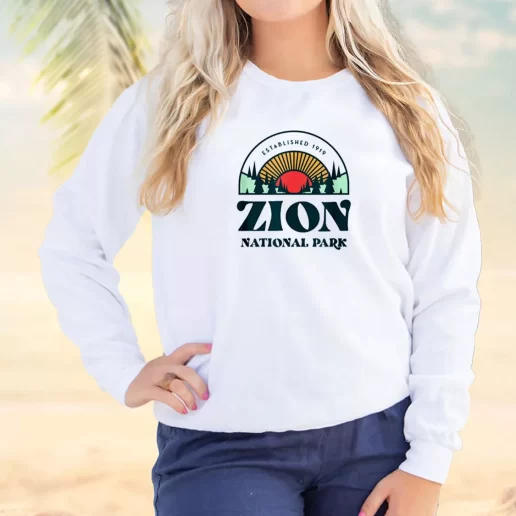 Vintage Sweatshirt Utah Zion National Park Earth Day Idea 1