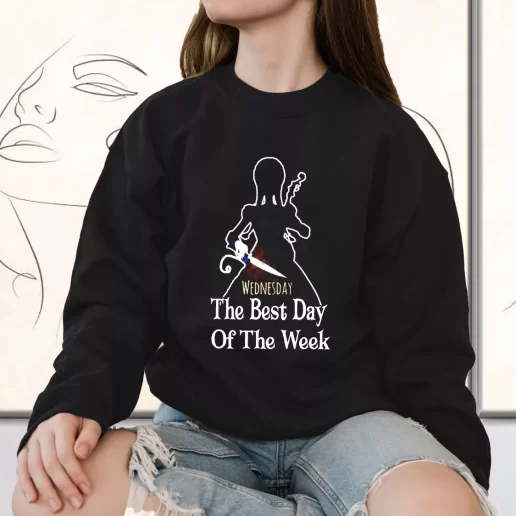 Vintage Sweatshirt Wednesday Addams The Best Day Of The Week 1