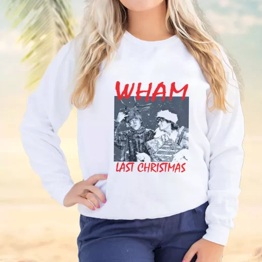 Vintage Sweatshirt Wham Last Christmas Plus Size Christmas Sweater 1