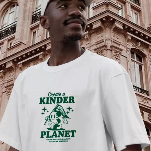 Vintage T Shirt Create A Kinder Planet Everyday Earth Day 1