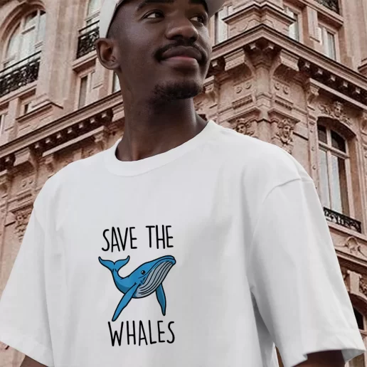 Vintage T Shirt Save The Whales Everyday Earth Day 1