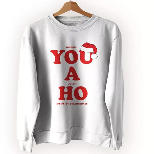 Wishing You A Jolly Ho Ugly Christmas Sweater 1