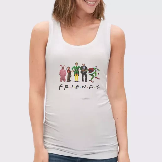 Women Classic Tank Top Friends Christmas Movie Watching Xmas Present 1