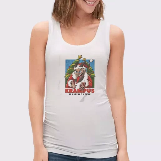 Women Classic Tank Top Krampus Is Coming To Town Xmas Present 1