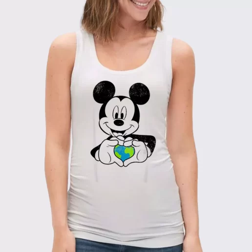 Women Classic Tank Top Mickey Holding Earth Gift Idea For Earth Day 1