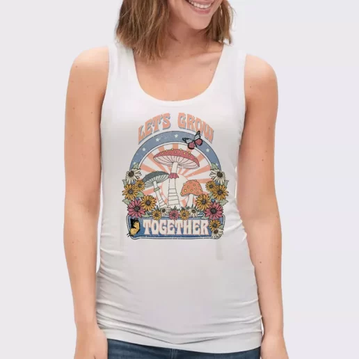 Women Classic Tank Top Plants Lets Grow Together Sublimation Gift Idea For Earth Day 1