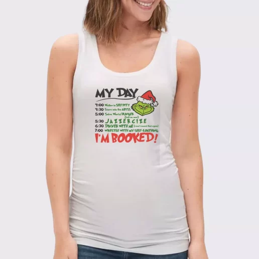 Women Classic Tank Top The Grinch Christmas Schedule Xmas Present 1