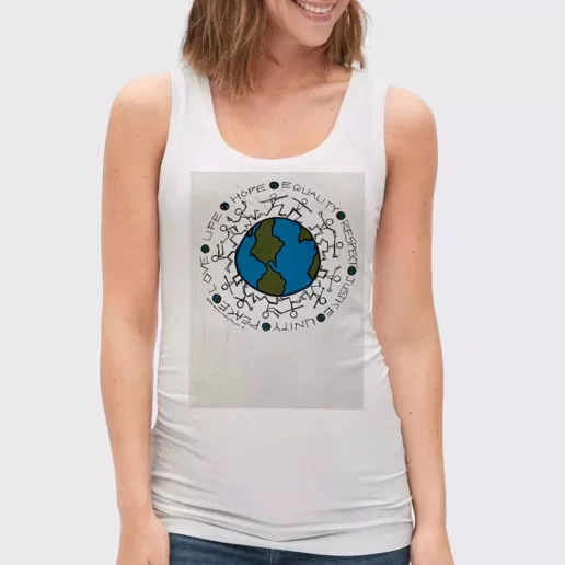 Women Classic Tank Top Vintage Justice Equality Unity Peace Earth Gift Idea For Earth Day 1