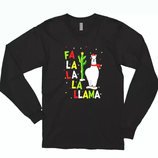 Xmas Falala Alpaca Funny Ugly Long Sleeve T Shirt Xmas Gift 1