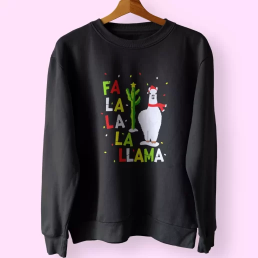 Xmas Falala Alpaca Funny Ugly Sweatshirt Xmas Outfit 1