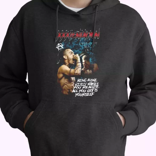 Xxxtentacion Hip Hop Rapper Being Alone Fashionable Hoodie 1