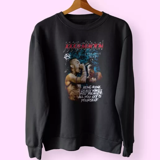 Xxxtentacion Hip Hop Rapper Being Alone Sweatshirt Outfit 1