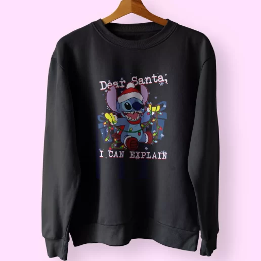 ilo and Stitch Christmas Dear Santa I Can Explain Sweatshirt Xmas Outfit 1