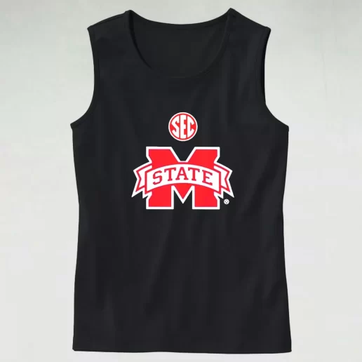 mike leach wearing sec logo and mississippi state Trendy Tank Top 1