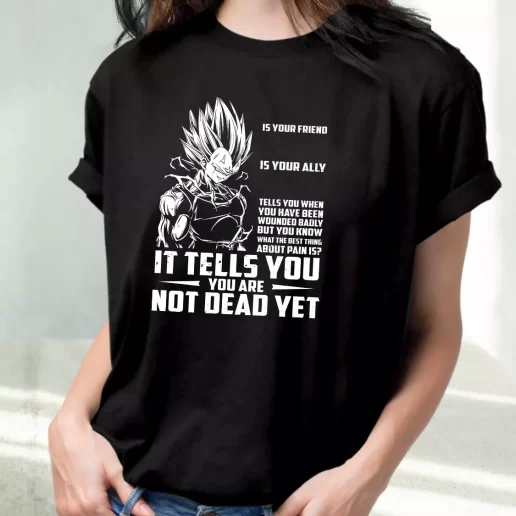 Classic T Shirt New Dragon Ball Vegeta Pain Quote 1