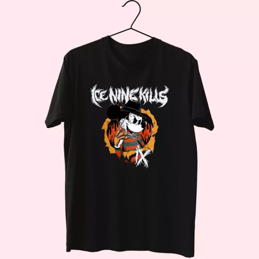 Ice Nine Kills Freddy Krueger Mickey Mouse On Sale Classic 90s T Shirt Style 1