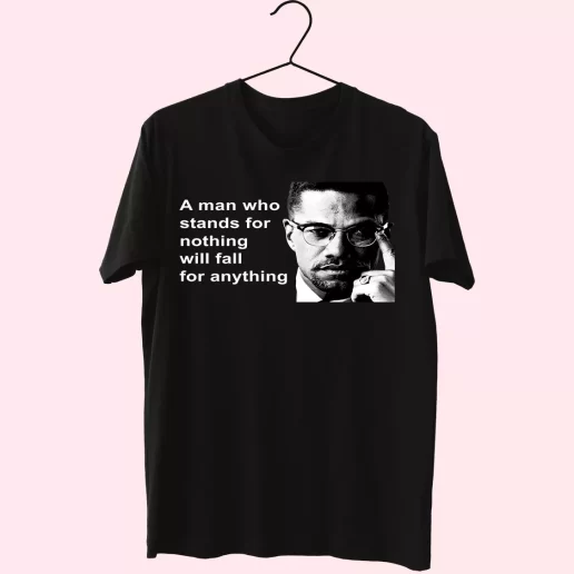 Malcolm X Black Panthers Party Civil Human Rights Classic 90s T Shirt Style 1