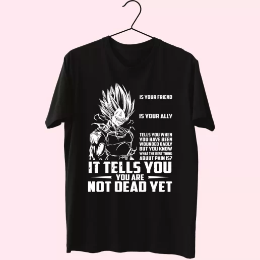 New Dragon Ball Vegeta Pain Quote Classic 90s T Shirt Style 1