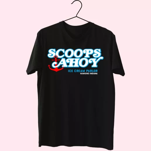 Scoops Ahoy Ice Cream Parlor Stranger Things Classic 90s T Shirt Style 1