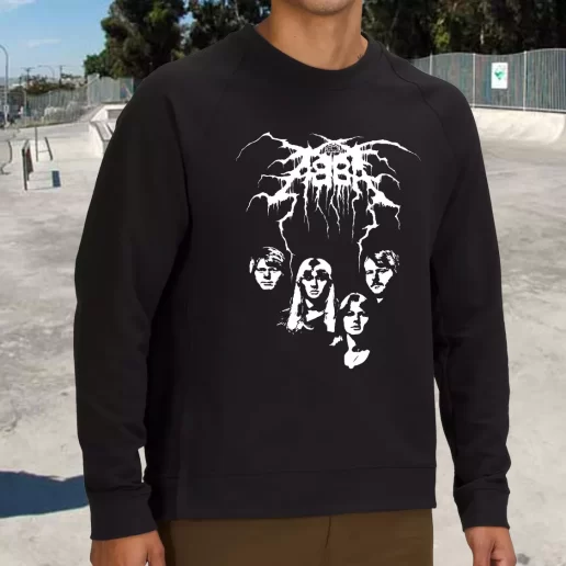 Streetwear Sweatshirt Abba Darkthrone Black Metal