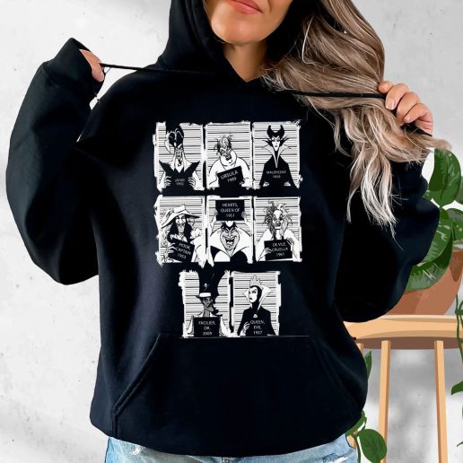 Aesthetic Hoodie Disney Villains Mugshot 1