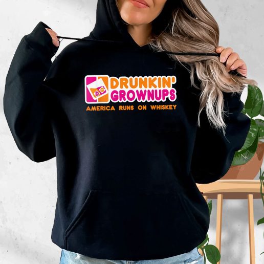 Aesthetic Hoodie Drunkin Grownups Whiskey 1