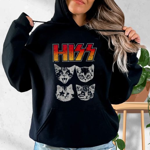 Aesthetic Hoodie Hiss Cat Funny Cats Kittens Rock 1