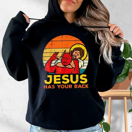 Aesthetic Hoodie Jesus Has Your Back Jiu Jitsu 1