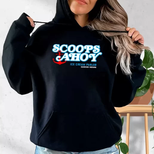 Aesthetic Hoodie Scoops Ahoy Ice Cream Parlor Stranger Things