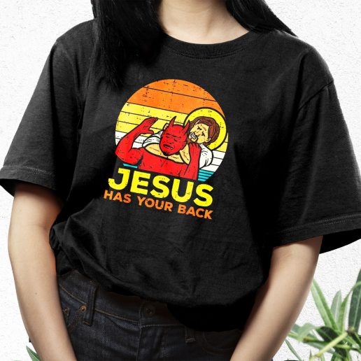 Aesthetic T Shirt Jesus Has Your Back Jiu Jitsu 1