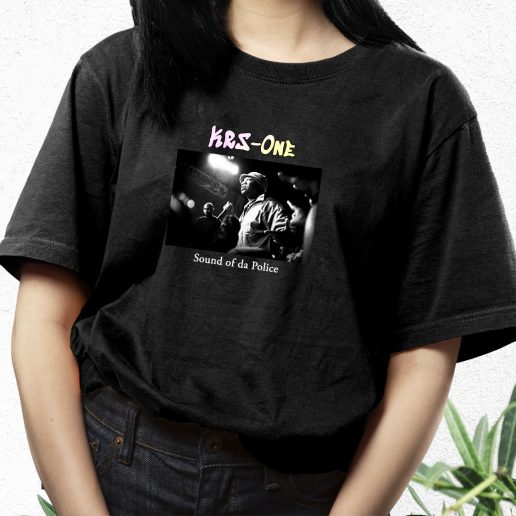 Aesthetic T Shirt Krs One Sound Of Da Police 1