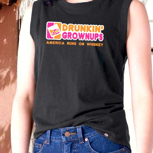 Aesthetic Tank Top Drunkin Grownups Whiskey 1