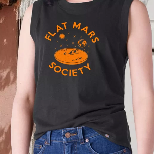 Aesthetic Tank Top Flat Mars Society 90s Retro