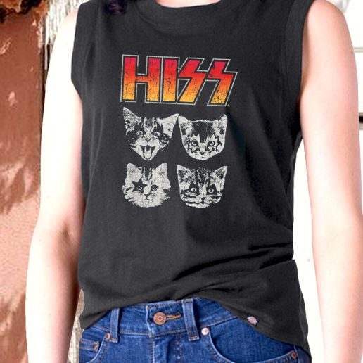 Aesthetic Tank Top Hiss Cat Funny Cats Kittens Rock 1