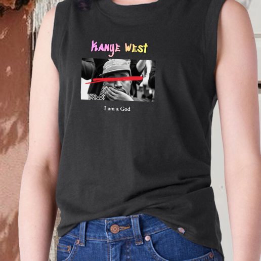 Aesthetic Tank Top Kanye West I Am A God 1